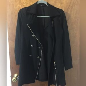 Double Breasted Asymmetrical Zip Up Dress